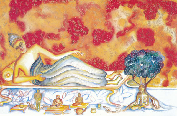 Bhupen Khakhar Buddha in Thailand, 2002 Watercolour 61 x 92 cm