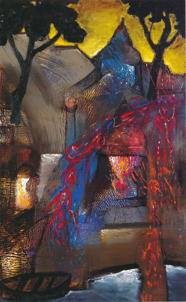 Manu Parekh Temple in Landscape, 2004 Oil on canvas 30 x 48 in