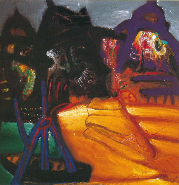 Manu Parekh Landscape with Black and Yellow, 2004 Acrylic on canvas 36 x 36 in