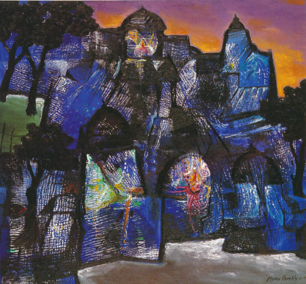 Manu Parekh Evening at Benares, 2004 Oil on canvas 40 x 42 in