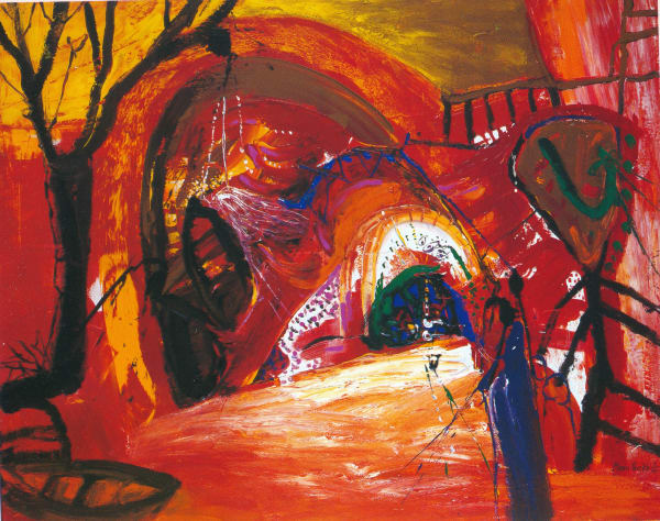 Manu Parekh Interiors of Temples and Trees, 2004 Acrylic on canvas 48 x 60 in