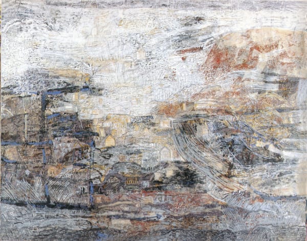 Jayashree Chakravarty Oil, acrylic and graphite on canvas 96 x 125 in 2000