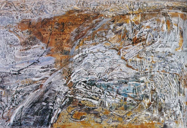 Jayashree Chakravarty Oil, acrylic and graphite on canvas 50 x 71 in 2000