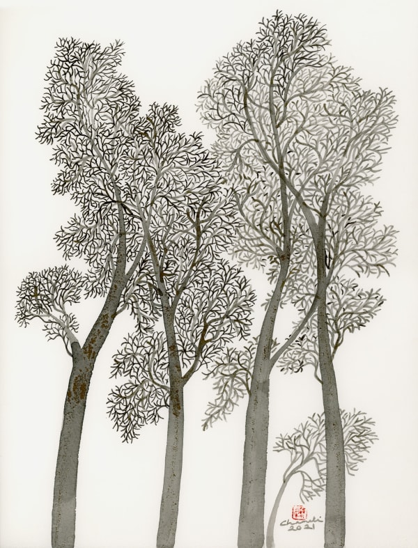 Chameli Ramachandran Untitled, 2021 Chinese ink & watercolour on paper 15 x 11 in