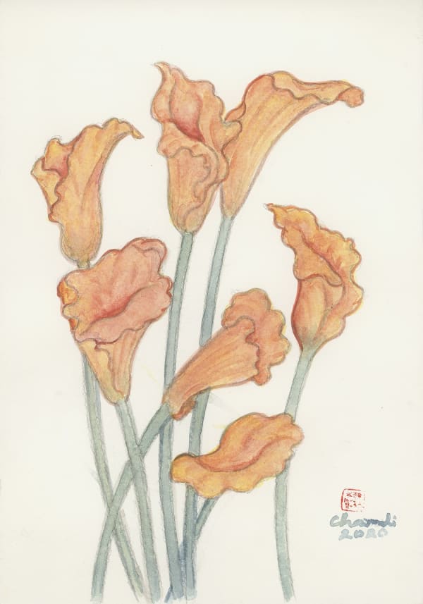 Chameli Ramachandran Untitled, 2020 Chinese ink & watercolour on paper 10 x 7 in