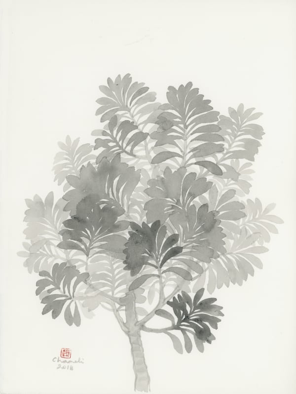 Chameli Ramachandran Untitled, 2018 Chinese ink and watercolour on paper 15" x 11"