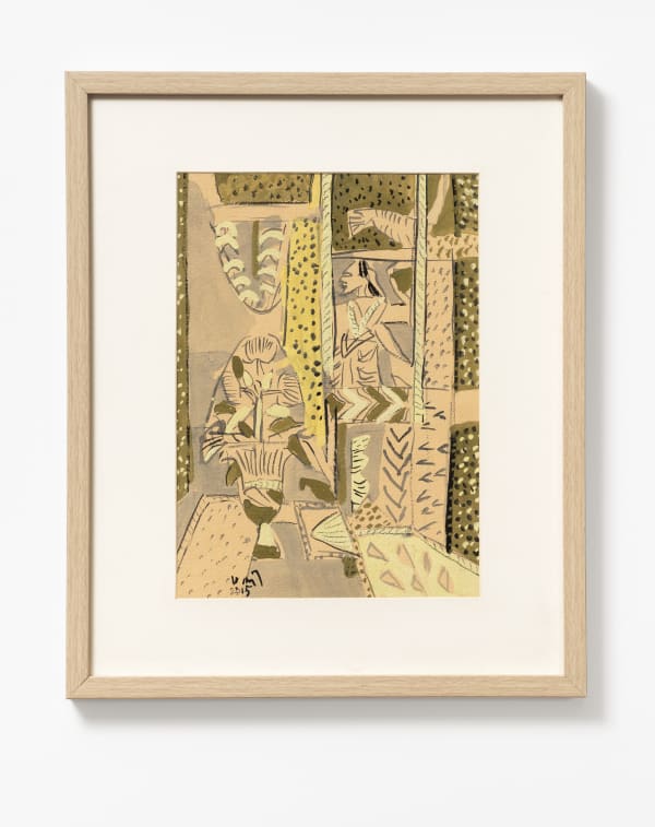 K.G. Subramanyan Untitled Gouache on handmade paper