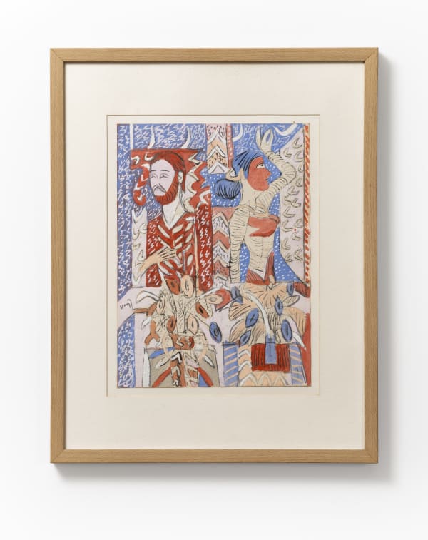 K.G. Subramanyan Untitled Gouache on handmade paper