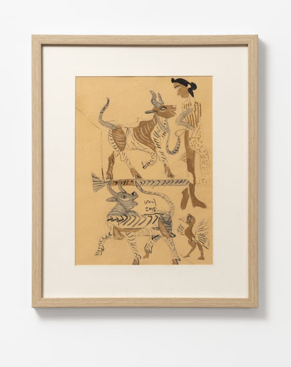 K.G. Subramanyan Untitled Gouache on handmade paper