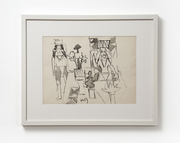 K.G. Subramanyan Untitled Gouache on handmade paper