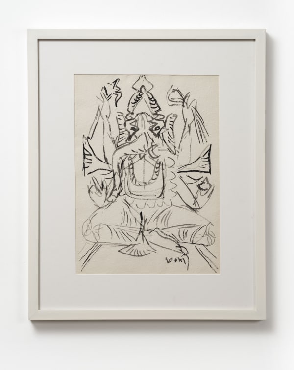 K.G. Subramanyan Untitled Gouache on handmade paper