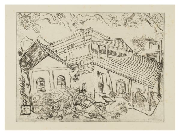 Gulammohammed SheikhResidency Reversed, 1983 Etching - First Version