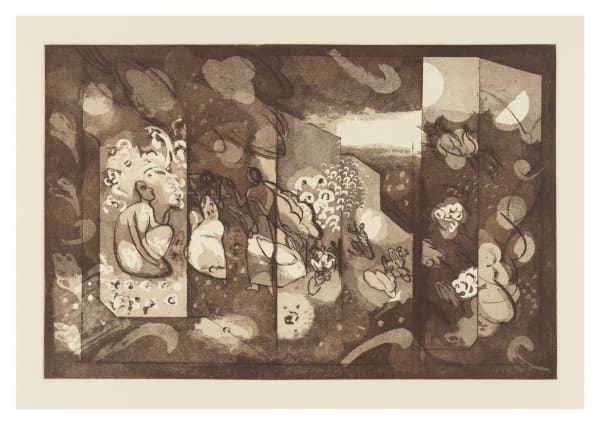 Gulammohammed SheikhMeanderings, 1990 Etching - Aquatint, Second version in brown tint