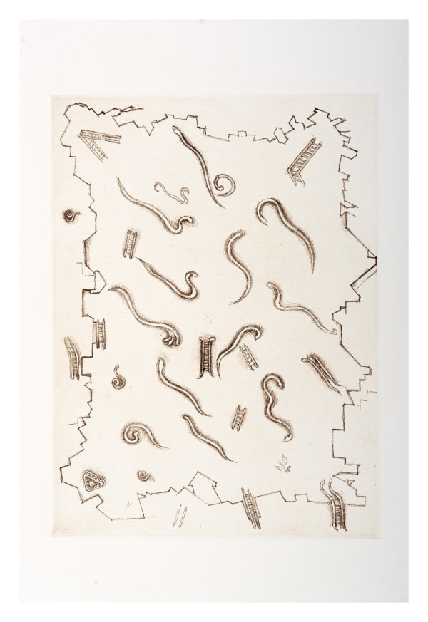 Gulammohammed SheikhSnakes and Ladders, 2013 Etching - Soft Ground, Second Version