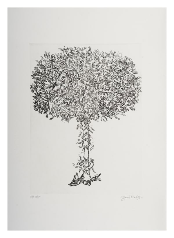 Gulammohammed SheikhClimbers, 2015 Etching