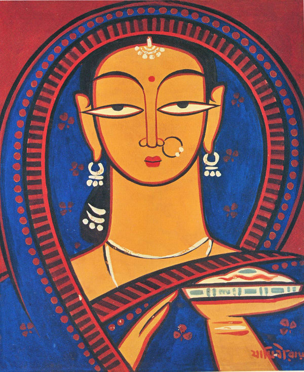 Jamini Roy Pujarin Watercolour on paper