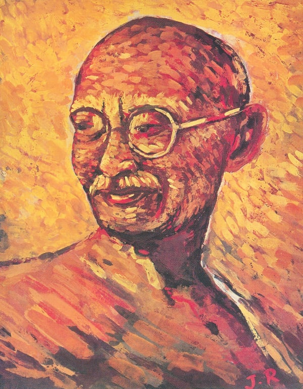Jamini Roy Gandhi Watercolour on paper