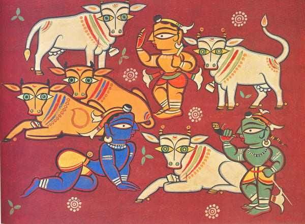 Jamini Roy Krishna Watercolour on paper