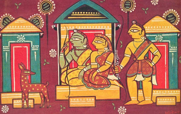 Jamini Roy Ramayan Watercolour on paper