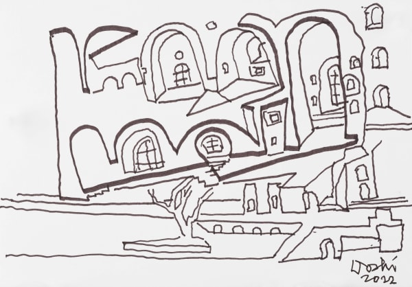 Balkrishna Doshi Untitled, 2022 5.75 x 8.5 in