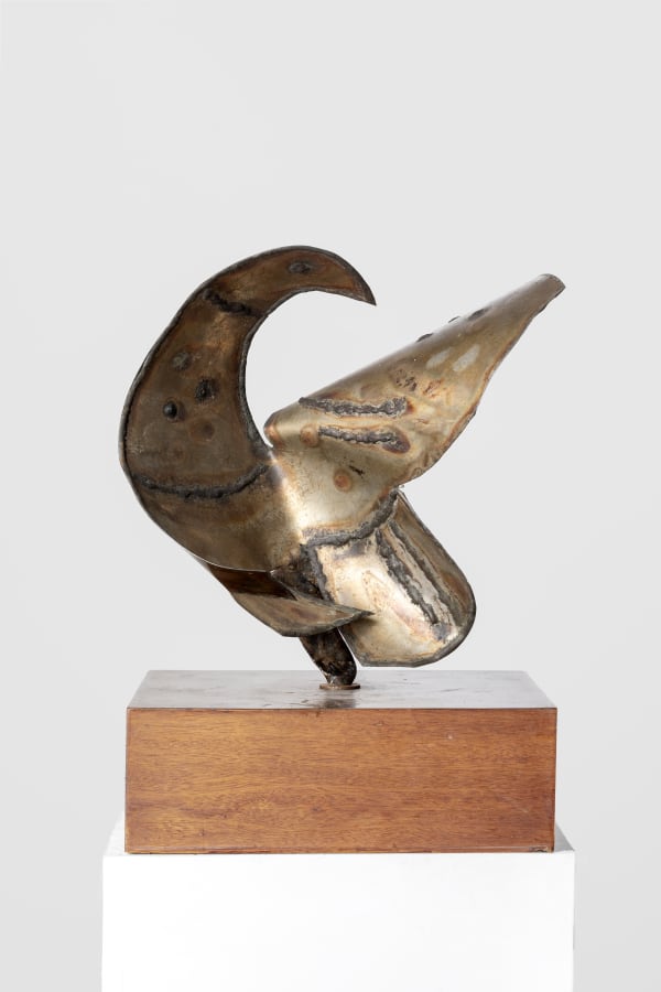 Pigeon II Stainless steel repousse’ 12 x 9 x 9 in