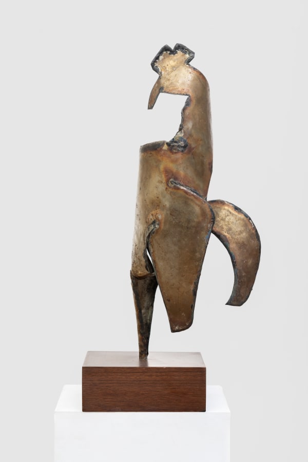 Cock Stainless steel with patina 21 x 8 x 7 in