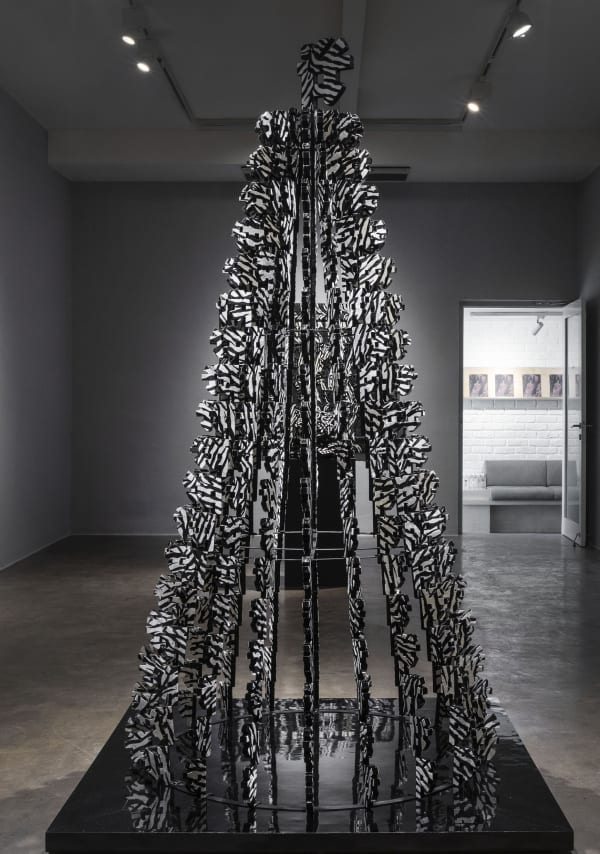 Anita Dube Big Mountain Wood, plywood, steel, MDF, paint, velvet and paint