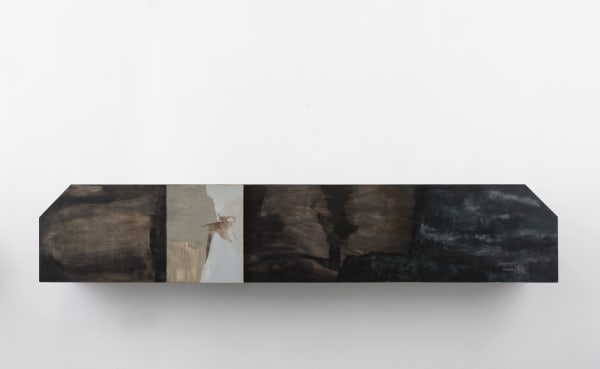 Biraaj Dodiya Vessel III Oil paint and polyester body filler on wood, oil paint on linen