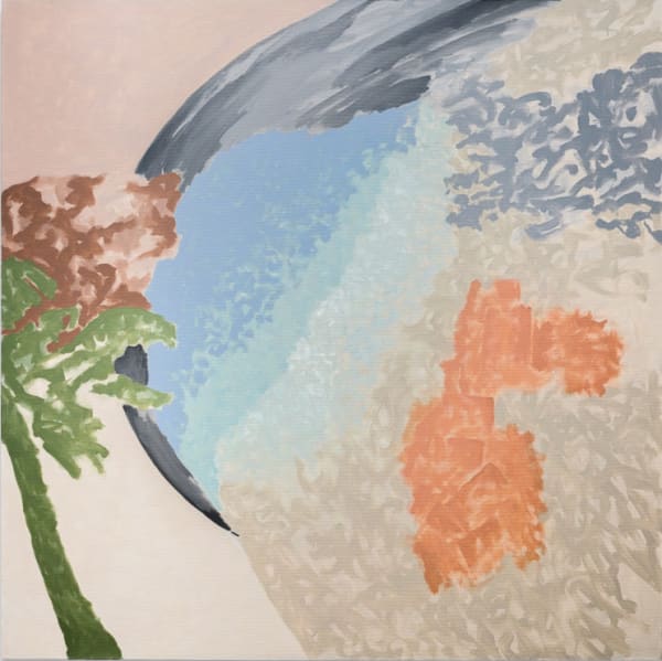 Gieve Patel Looking into a Well: Leaning Papaya Tree Acrylic on canvas