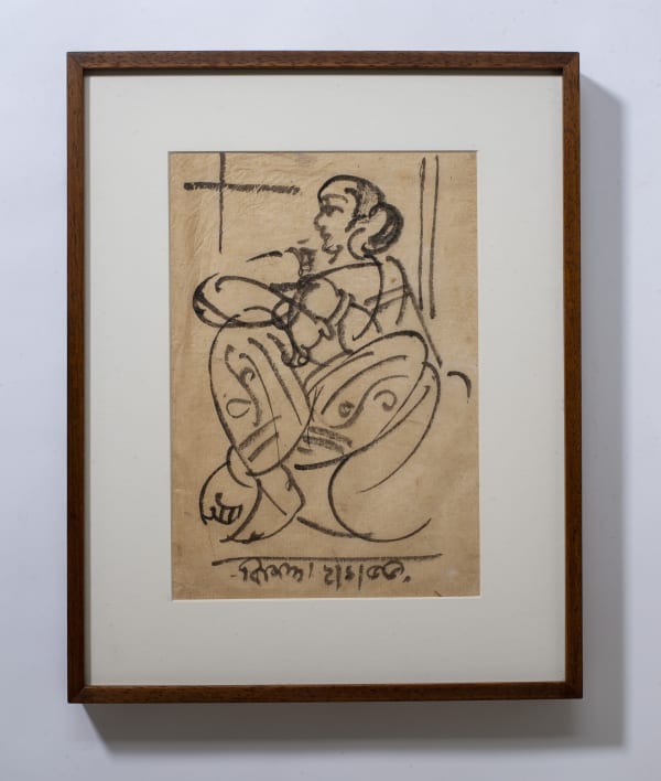Benode Behari Mukherjee Untitled Sketch pen on rice paper