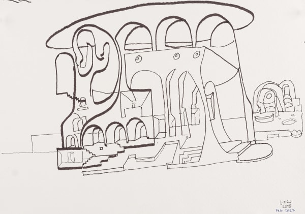 Balkrishna Doshi Untitled, 2018 - 2022 Pen & ink on paper