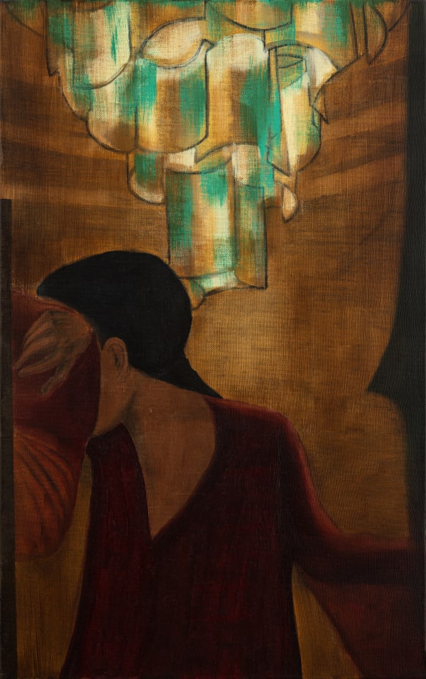 Anju Dodiya Green Room, 2024 Oil on canvas 24 x 15 in