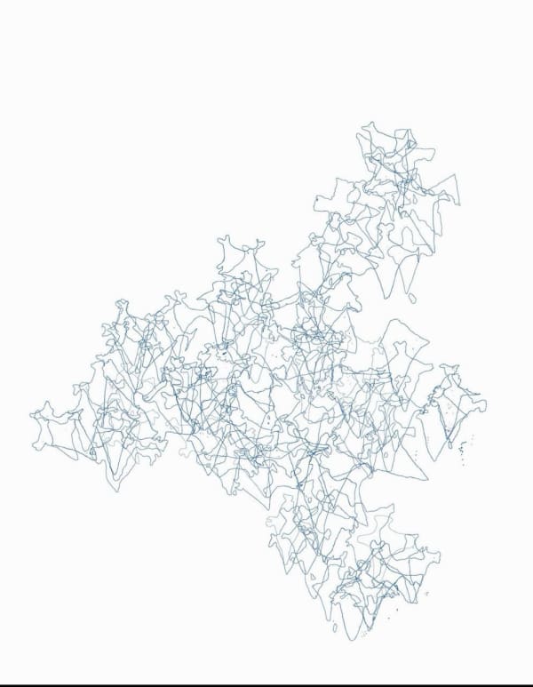 Shilpa Gupta 100 Hand-drawn Maps of India, 2025 Stamp ink on paper 62 x 48 in