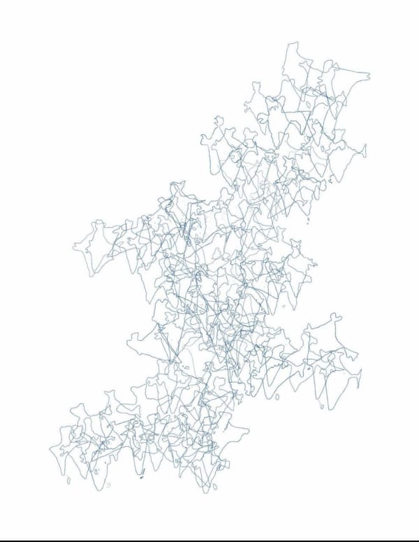 Shilpa Gupta 100 Hand-drawn Maps of India, 2025 Stamp ink on paper 62 x 48 in