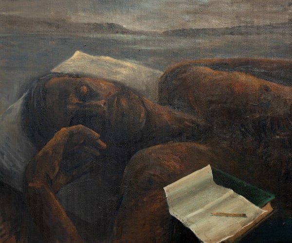 Untitled Oil on Herringbone linen 2025