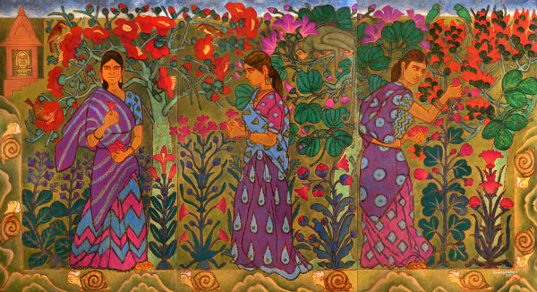 Obeshwar Oil on canvas 78 x 192 in 2022