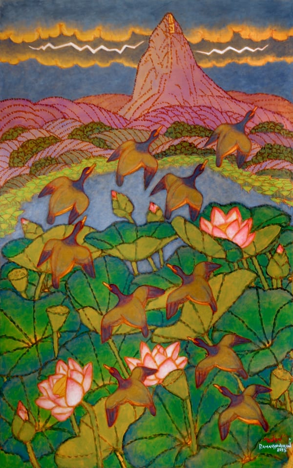 Eklingji Oil on canvas 78 x 48 in 2023