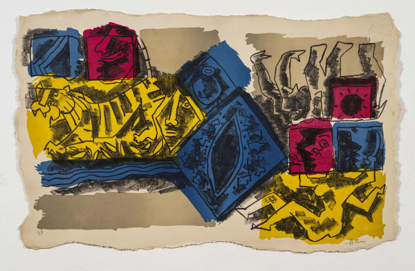 M.F. Husain Untitled Lithograph 21 x 34 in | 53.3 x 86.3 cm Signed