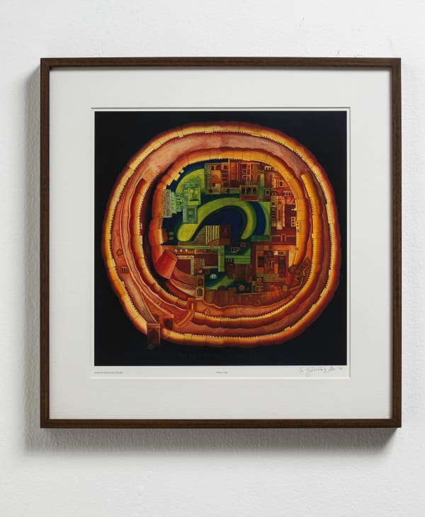 Gulammohammed Sheikh Mute City Print 12 x 12 in | 30.5 x 30.5 cm 2011 Signed Edition 9 of 10