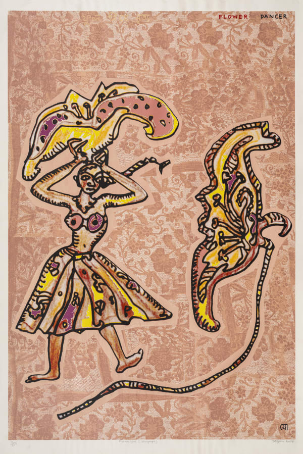 Jogen Chowdhury Owl Of the Night Serigraph 64 x 42 in | 162.5 x 106.6 cm 2007 Edition 11 of 125