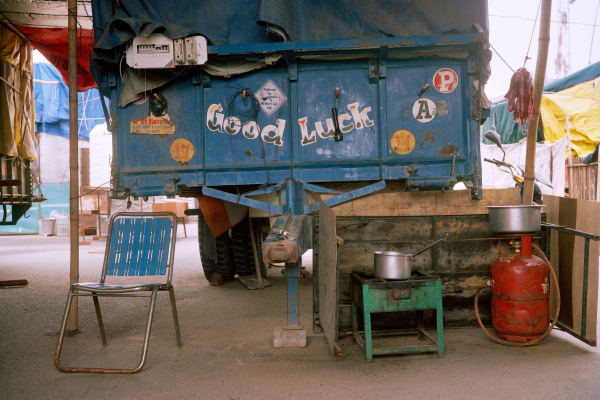 Untitled, (9) from the series The Village on the Highway, 2021 Archival pigment print 43.5 x 65.25 in