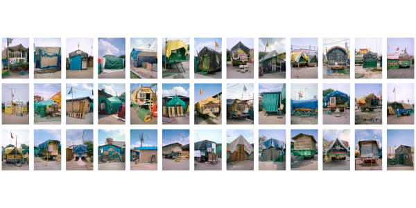 From the series The Village on the Highway, 2021 Archival pigment print Set of 39, 15 x 10 in each