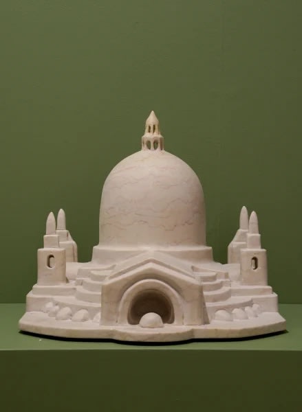 Dima Srouji Anointed Ground 2, 2025 Injasa limestone 30 x 35 x 44.5 cm