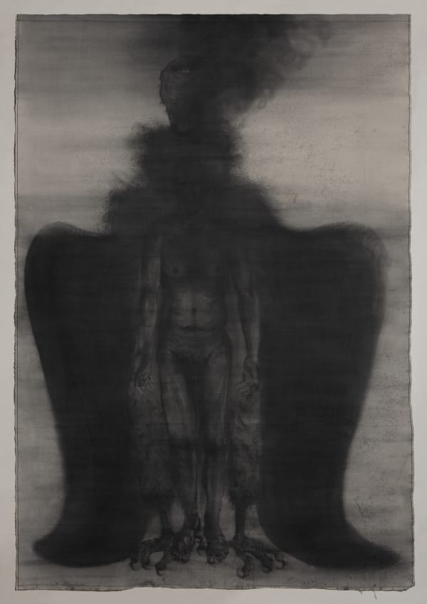 There It Is Right There 250 X175Cm Graphite On Cotton