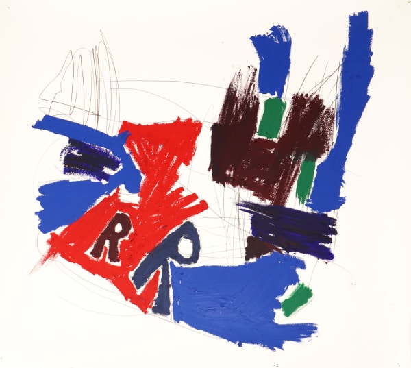 Fatima Moallim, Sekvens 2, 2024, oil crayon and pencil on paper, 114 x 128,5 cm