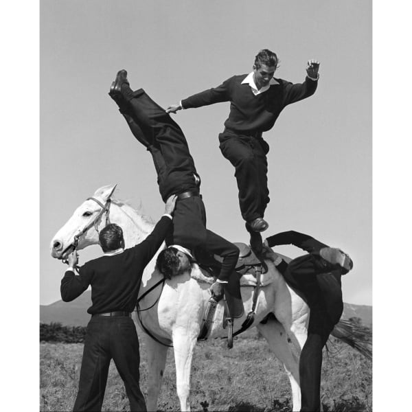 Bruce Weber, Stuntmen, Point Conception Beach, Santa Barbara, CA, 1987.