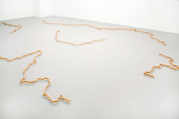 Nipan Oranniwesna, Neither Body nor Soul, 2018, Installation of six wooden sculptures