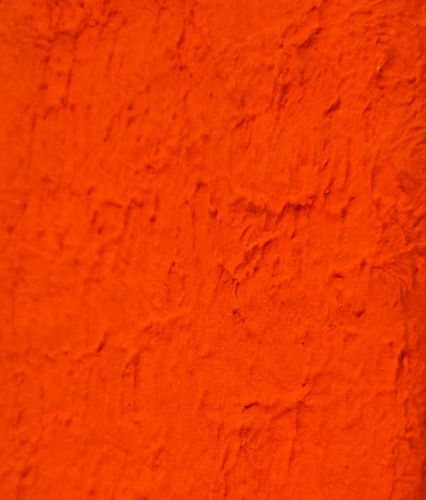 Yves Klein Monochrome M119, 1957 (fragment) « Mine-orange » pigment sur toile / "Lead orange" pigment on canvas 42 x 8 cm