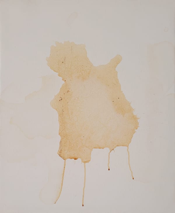 EXA J’y étais, 2021 Encre et champagne sur toile / Ink and champagne on canvas 46 x 38 cm