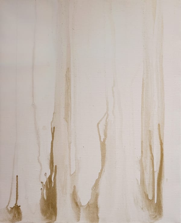 EXA J’y serai, 2021 Encre et champagne sur toile / Ink and champagne on canvas 46 x 38 cm